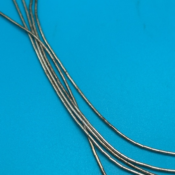 Vintage Sterling silver liquid silver with turquoise and onyx by Moquino Family - Picture 3 of 7